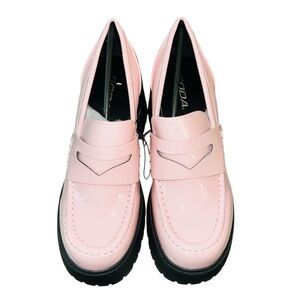 Soda Light Pink Patent Loafers